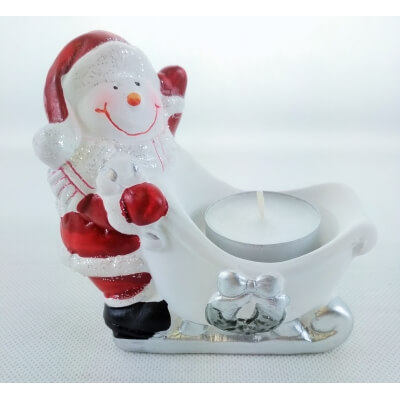 Bałwanek z saniami na tealight